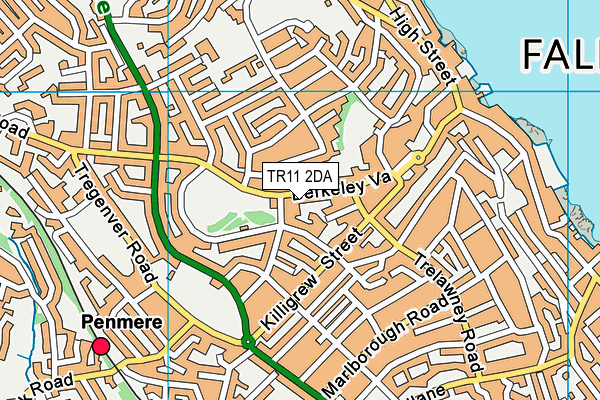 TR11 2DA map - OS VectorMap District (Ordnance Survey)