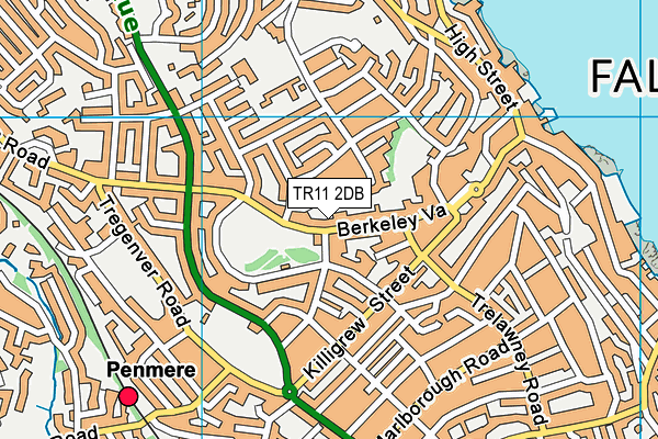 TR11 2DB map - OS VectorMap District (Ordnance Survey)