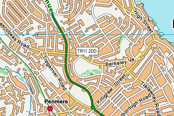 TR11 2DD map - OS VectorMap District (Ordnance Survey)