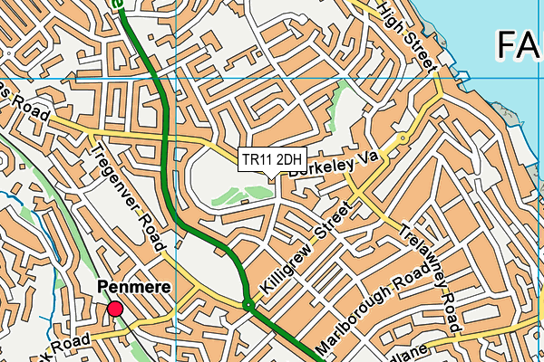 TR11 2DH map - OS VectorMap District (Ordnance Survey)