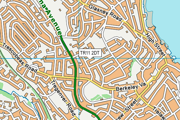 TR11 2DT map - OS VectorMap District (Ordnance Survey)
