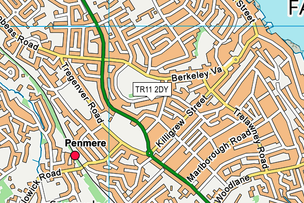 TR11 2DY map - OS VectorMap District (Ordnance Survey)