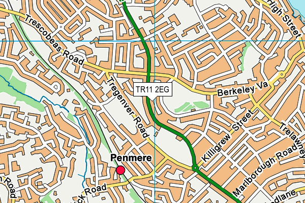 TR11 2EG map - OS VectorMap District (Ordnance Survey)
