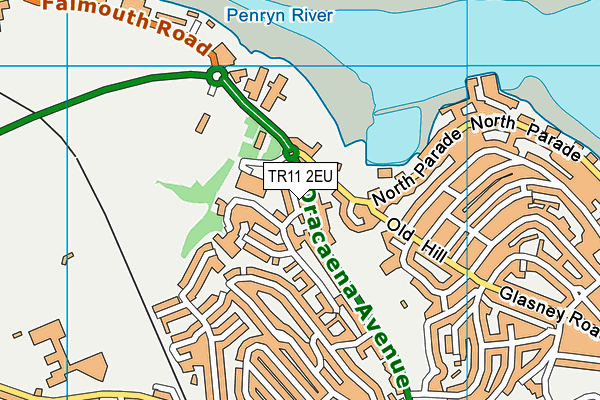 TR11 2EU map - OS VectorMap District (Ordnance Survey)
