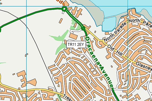 TR11 2EY map - OS VectorMap District (Ordnance Survey)