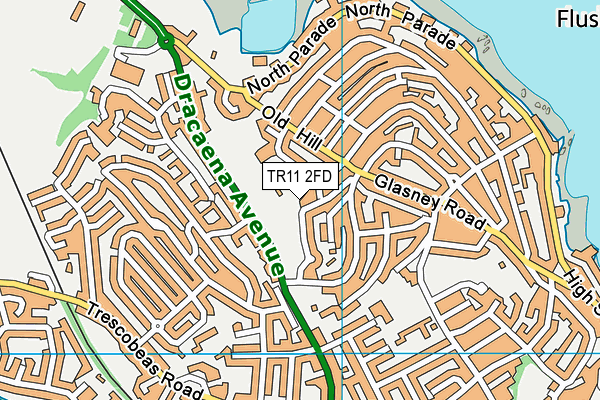TR11 2FD map - OS VectorMap District (Ordnance Survey)