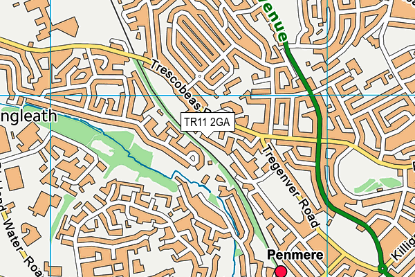 TR11 2GA map - OS VectorMap District (Ordnance Survey)
