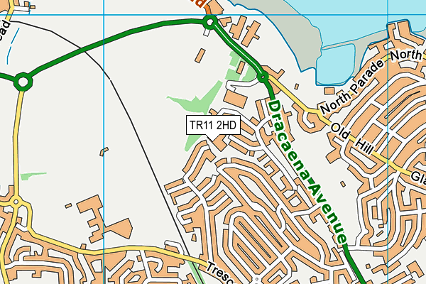 TR11 2HD map - OS VectorMap District (Ordnance Survey)