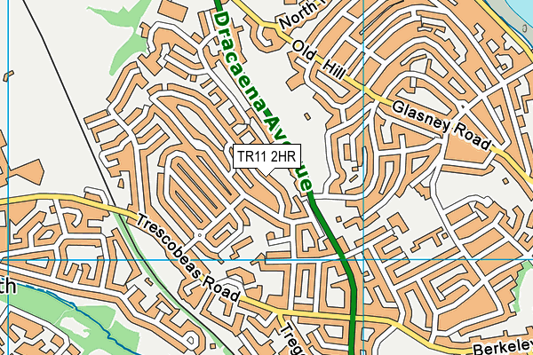 TR11 2HR map - OS VectorMap District (Ordnance Survey)