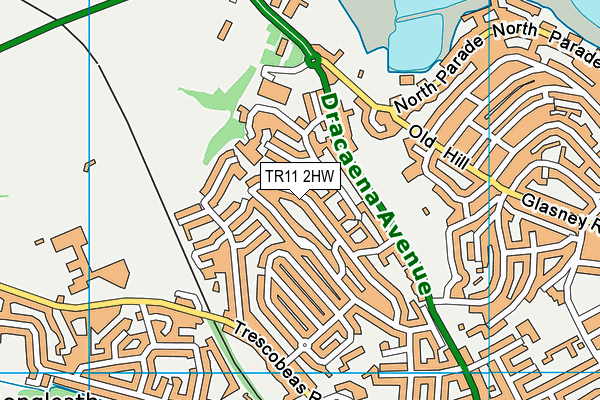 TR11 2HW map - OS VectorMap District (Ordnance Survey)
