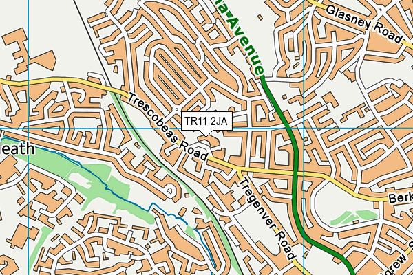 TR11 2JA map - OS VectorMap District (Ordnance Survey)