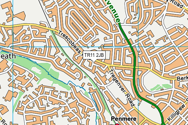 TR11 2JB map - OS VectorMap District (Ordnance Survey)
