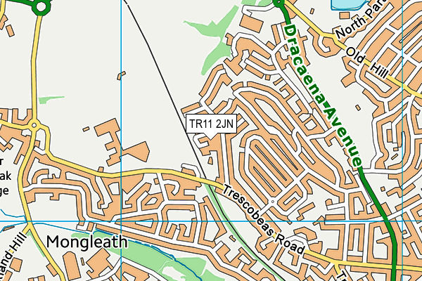 TR11 2JN map - OS VectorMap District (Ordnance Survey)