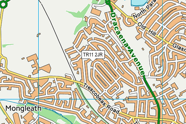 TR11 2JR map - OS VectorMap District (Ordnance Survey)