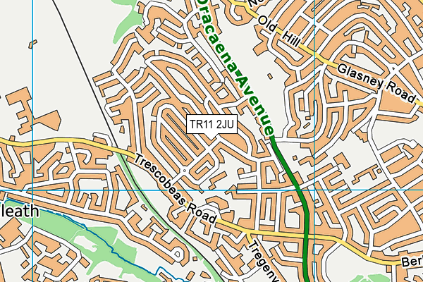 TR11 2JU map - OS VectorMap District (Ordnance Survey)