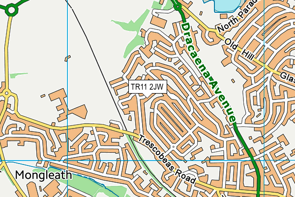 TR11 2JW map - OS VectorMap District (Ordnance Survey)
