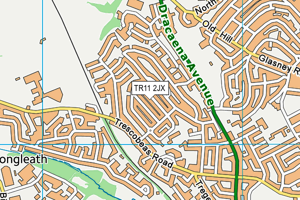 TR11 2JX map - OS VectorMap District (Ordnance Survey)