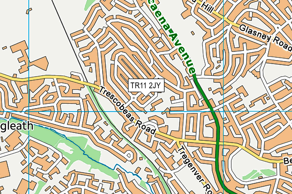 TR11 2JY map - OS VectorMap District (Ordnance Survey)