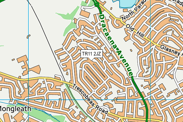 TR11 2JZ map - OS VectorMap District (Ordnance Survey)