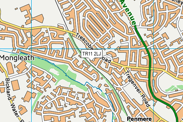 TR11 2LJ map - OS VectorMap District (Ordnance Survey)
