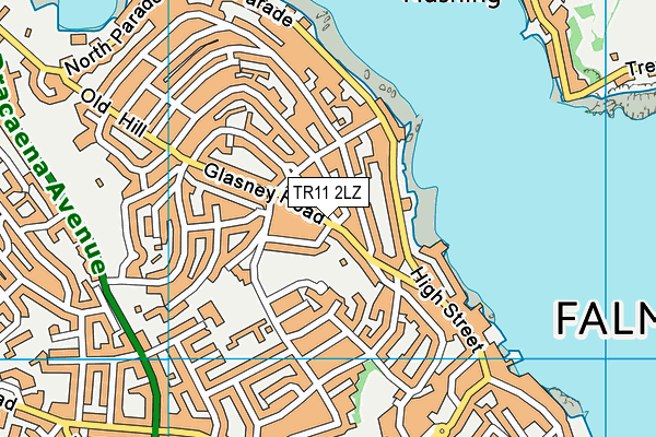 TR11 2LZ map - OS VectorMap District (Ordnance Survey)