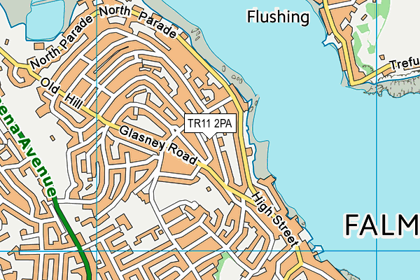 TR11 2PA map - OS VectorMap District (Ordnance Survey)