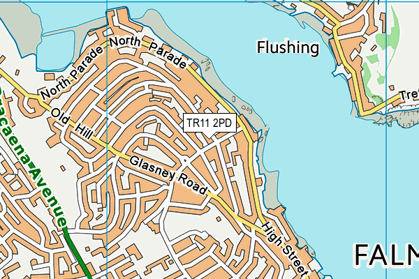 TR11 2PD map - OS VectorMap District (Ordnance Survey)