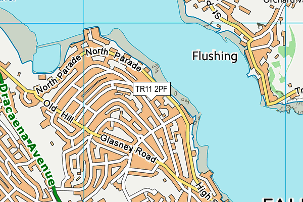 TR11 2PF map - OS VectorMap District (Ordnance Survey)