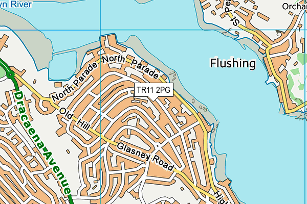TR11 2PG map - OS VectorMap District (Ordnance Survey)