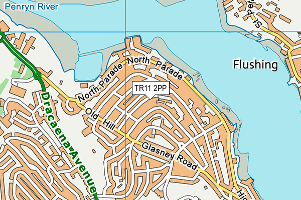 TR11 2PP map - OS VectorMap District (Ordnance Survey)