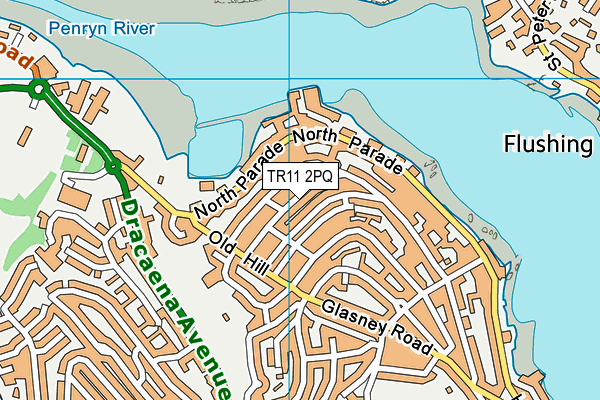 TR11 2PQ map - OS VectorMap District (Ordnance Survey)