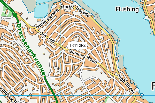 TR11 2PZ map - OS VectorMap District (Ordnance Survey)