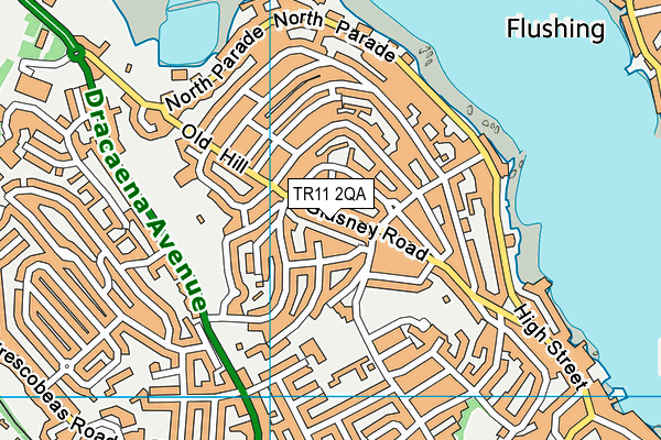 TR11 2QA map - OS VectorMap District (Ordnance Survey)