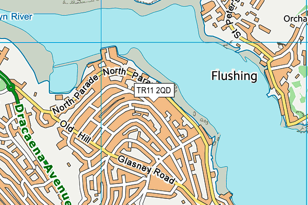TR11 2QD map - OS VectorMap District (Ordnance Survey)