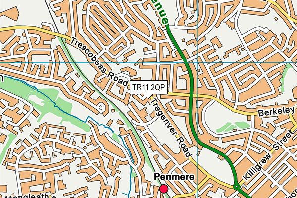 TR11 2QP map - OS VectorMap District (Ordnance Survey)