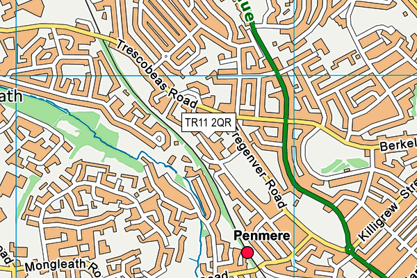 TR11 2QR map - OS VectorMap District (Ordnance Survey)