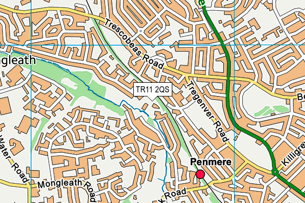 TR11 2QS map - OS VectorMap District (Ordnance Survey)