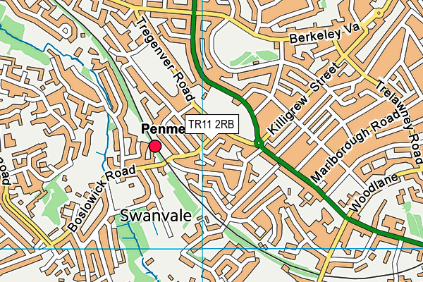 TR11 2RB map - OS VectorMap District (Ordnance Survey)