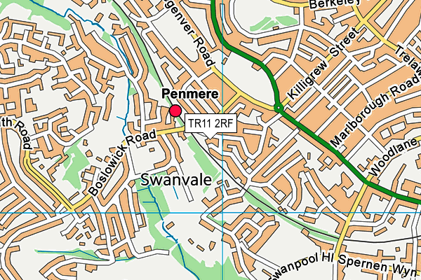 TR11 2RF map - OS VectorMap District (Ordnance Survey)