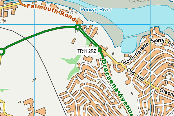 TR11 2RZ map - OS VectorMap District (Ordnance Survey)