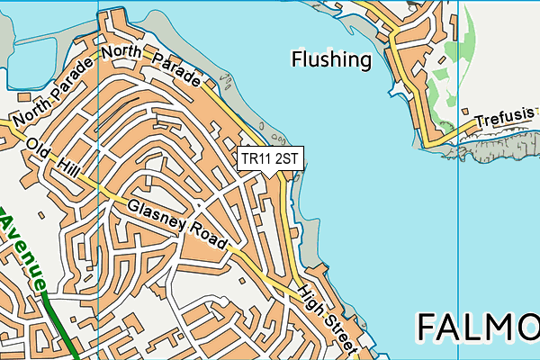 TR11 2ST map - OS VectorMap District (Ordnance Survey)