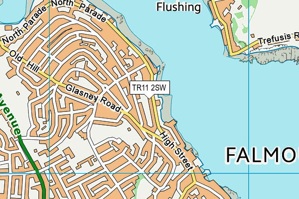 TR11 2SW map - OS VectorMap District (Ordnance Survey)