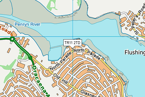 TR11 2TD map - OS VectorMap District (Ordnance Survey)