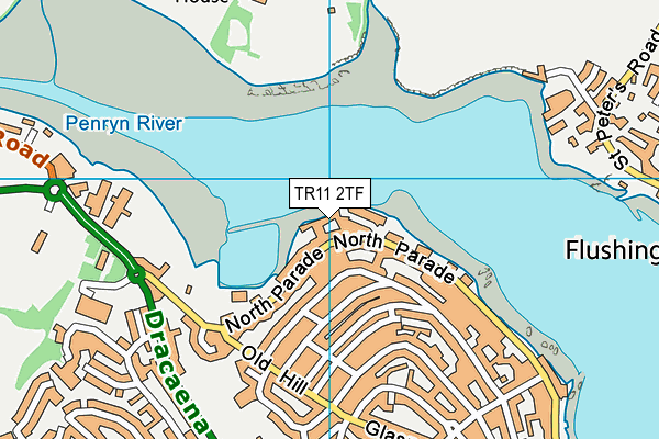 TR11 2TF map - OS VectorMap District (Ordnance Survey)