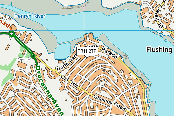 TR11 2TP map - OS VectorMap District (Ordnance Survey)