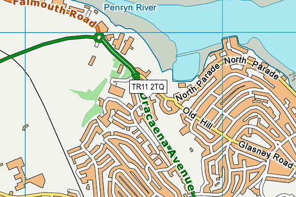 TR11 2TQ map - OS VectorMap District (Ordnance Survey)