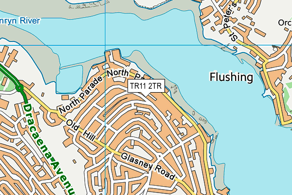 TR11 2TR map - OS VectorMap District (Ordnance Survey)
