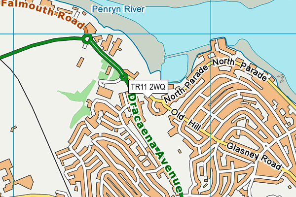 TR11 2WQ map - OS VectorMap District (Ordnance Survey)