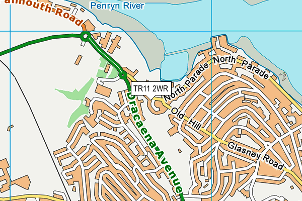 TR11 2WR map - OS VectorMap District (Ordnance Survey)