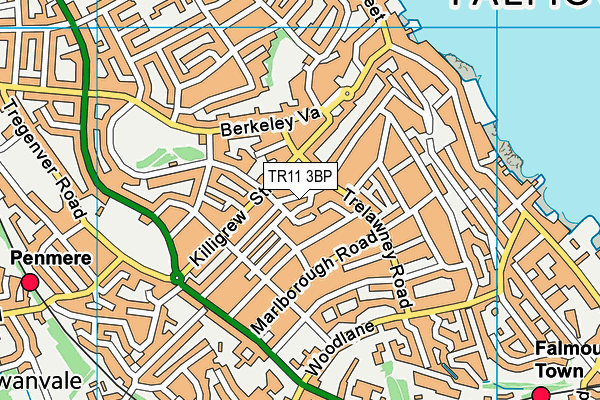 TR11 3BP map - OS VectorMap District (Ordnance Survey)